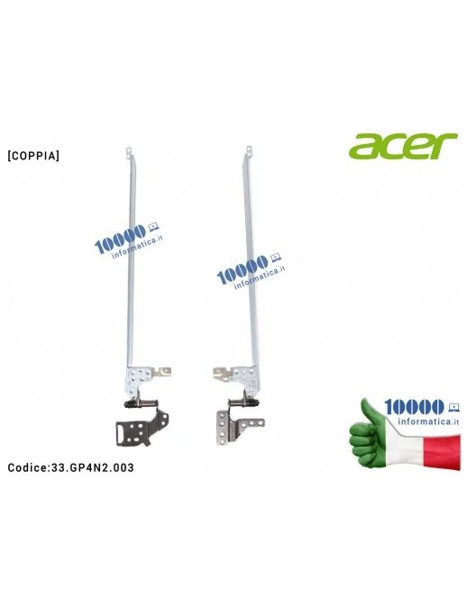 33.GP4N2.003 Cerniere Staffe ACER Aspire A315 A515 A315-33 A315-41G A315-53G A515-41G A515-51 A515-51G Cerniere Hinges ACER A...