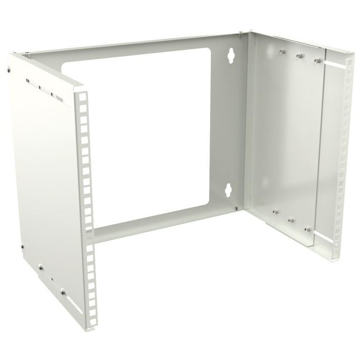 RAR220WH Lanview by Logon 19'' 10U Adjustable Depth Open Frame Rack Wall Mount RAR220WH