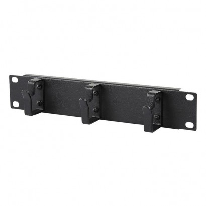 RA10110BL Lanview by Logon 1U 10" CABLE MANAGEMENT PANEL, 3 pcs. HOOK BLACK RA10110BL