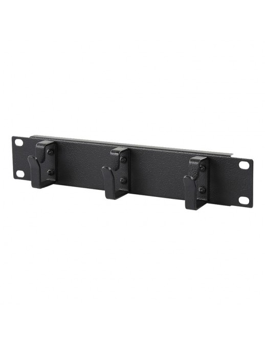 RA10110BL Lanview by Logon 1U 10" CABLE MANAGEMENT PANEL, 3 pcs. HOOK BLACK RA10110BL