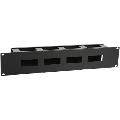 RAO415BL Lanview by Logon 2U 19" S TYPE CABLE MANAGEMENT PANEL WITH COVER BLACK RAO415BL