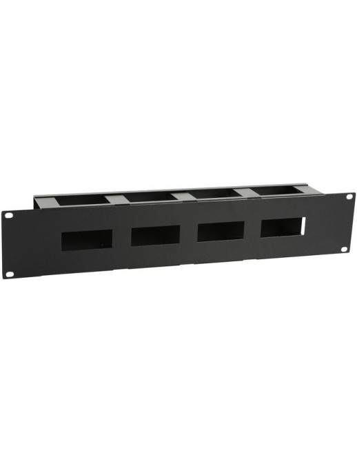 RAO415BL Lanview by Logon 2U 19" S TYPE CABLE MANAGEMENT PANEL WITH COVER BLACK RAO415BL