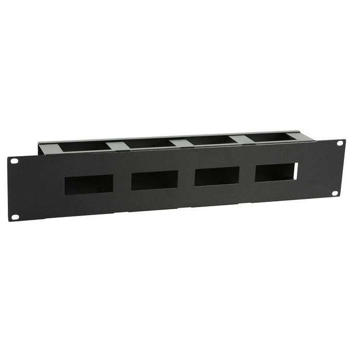 RAO415BL Lanview by Logon 2U 19" S TYPE CABLE MANAGEMENT PANEL WITH COVER BLACK RAO415BL
