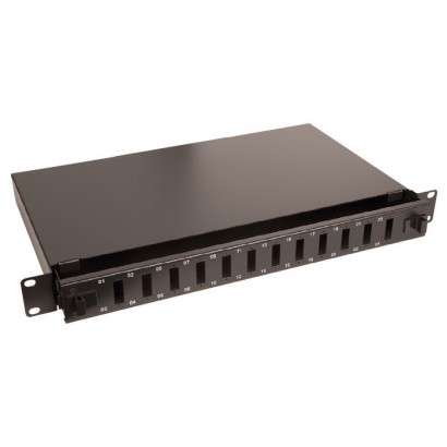 LVO231551 Lanview 12-Port Fibre patch panel for SC duplex/LC Quad connectors Fiber ODF