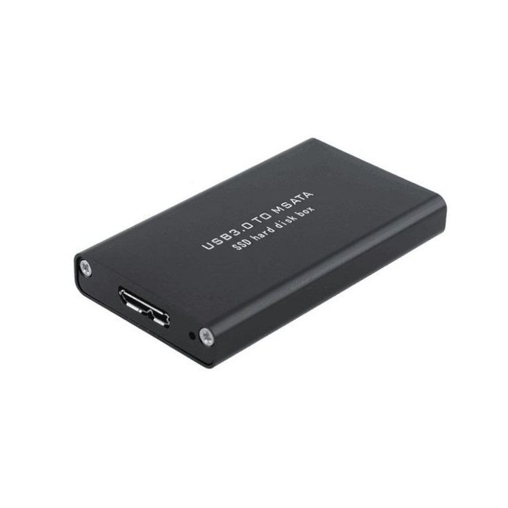 MSUB3302 CoreParts mSATA to USB3.0 SSD Enclosure MSUB3302, HDD/SSD enclosure, mSATA, Hot-swap, USB connectivity, Black MSACSC/US