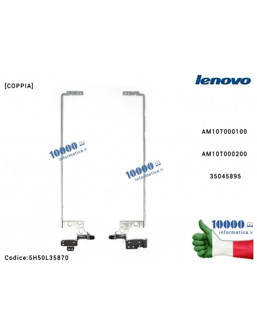 5H50L35870 Cerniere Hinges LENOVO IdeaPad 310-15ISK 310-15ABR 310-15IKB 510-15ISK 510-15IKB [COPPIA] AM10T000100 AM10T000200 ...