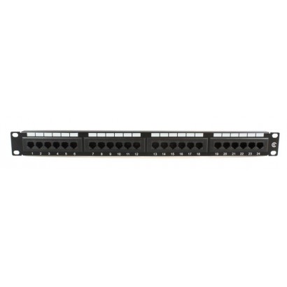 PP-004 MicroConnect 19" UTP Cat.6 patch panel, 24 port, Dual, IDC