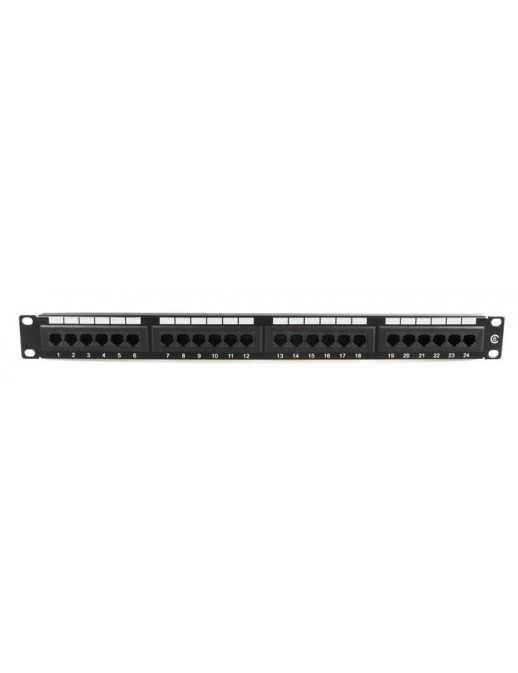 PP-004 MicroConnect 19" UTP Cat.6 patch panel, 24 port, Dual, IDC