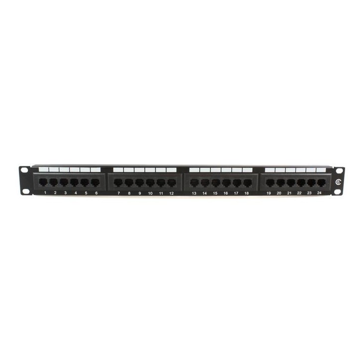 PP-004 MicroConnect 19" UTP Cat.6 patch panel, 24 port, Dual, IDC