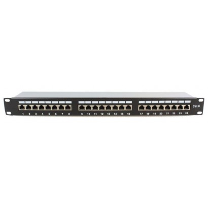 PP-007 MicroConnect 19" FTP, Cat.6 patch panel, 24 port