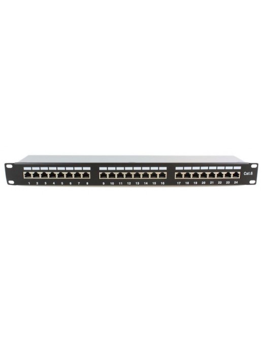 PP-007 MicroConnect 19" FTP, Cat.6 patch panel, 24 port