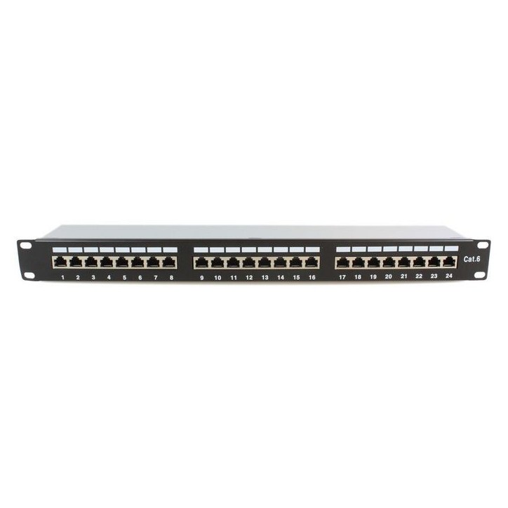 PP-007 MicroConnect 19" FTP, Cat.6 patch panel, 24 port