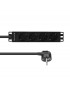 LVR-2MSCH-LIC-SCH4 LVR-2MSCH-LIC-SCH4 Lanview 10'' rack mount power strip, 2m, 13A with 4 x Schuko outlets