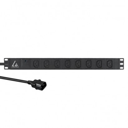 LVR-2MC14-SPD-C13X8 Lanview 19'' rack mount power strip, 2m, 13A with 8 x C13 outlets