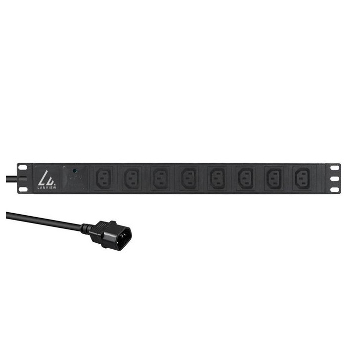 LVR-2MC14-SPD-C13X8 Lanview 19'' rack mount power strip, 2m, 13A with 8 x C13 outlets LVR-2MC14-SPD-C13X8 Lanview 19'' rack mount power strip, 2m, 13A with 8 x C13 outlets