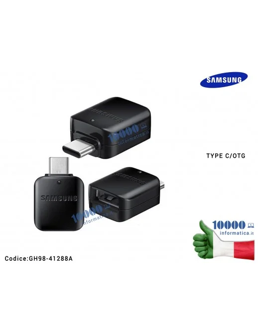 GH98-41288A Adattatore OTG da Type-C a USB SAMSUNG Galaxy S8 S8 Plus SM-G950F SM-G955F [NERO] EE-UN930BB GH96-11383