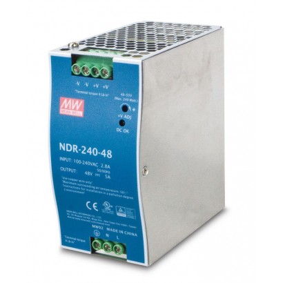 PWR-240-48 PWR-240-48 Planet DC Single Output Industrial DIN Rail Power Supply Units NDR-240-48