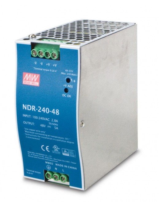 PWR-240-48 PWR-240-48 Planet DC Single Output Industrial DIN Rail Power Supply Units NDR-240-48