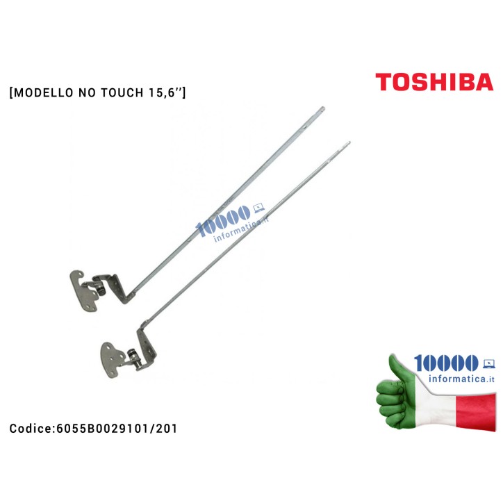 Cerniere Hinges Cerniera TOSHIBA Satellite C50 C50-A C50D-A C55 C55A C55-A C55D C55D-A C55T C55DT 15,6'' (MODELLO NON TOUCH SCRE