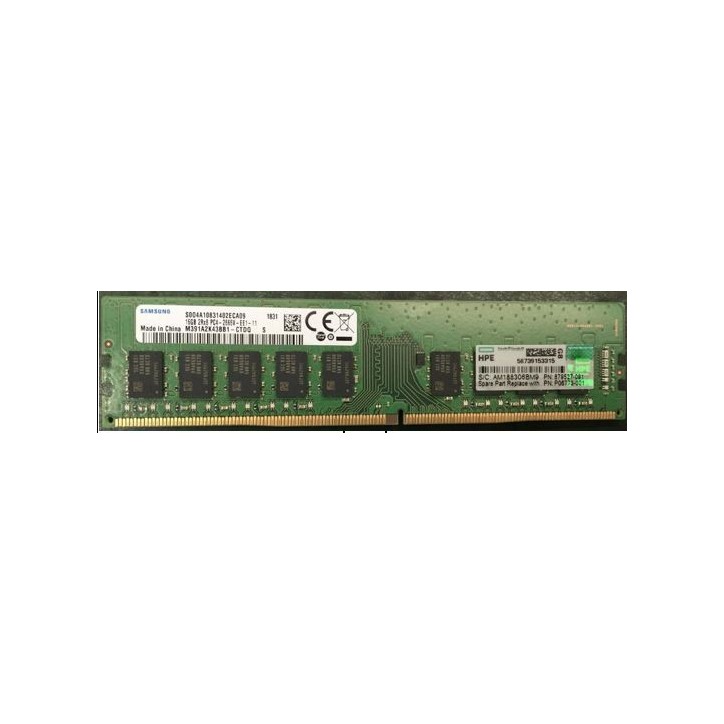 P06773-001 Hewlett Packard Enterprise DIMM memory module with 16GB capacity, 2666MHz speed, 1Gx8 organization, designed for spec