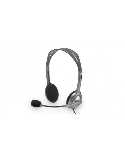 981-000612 Logitech H111 Stereo Headset Wired Head-band Office/Call center Grey