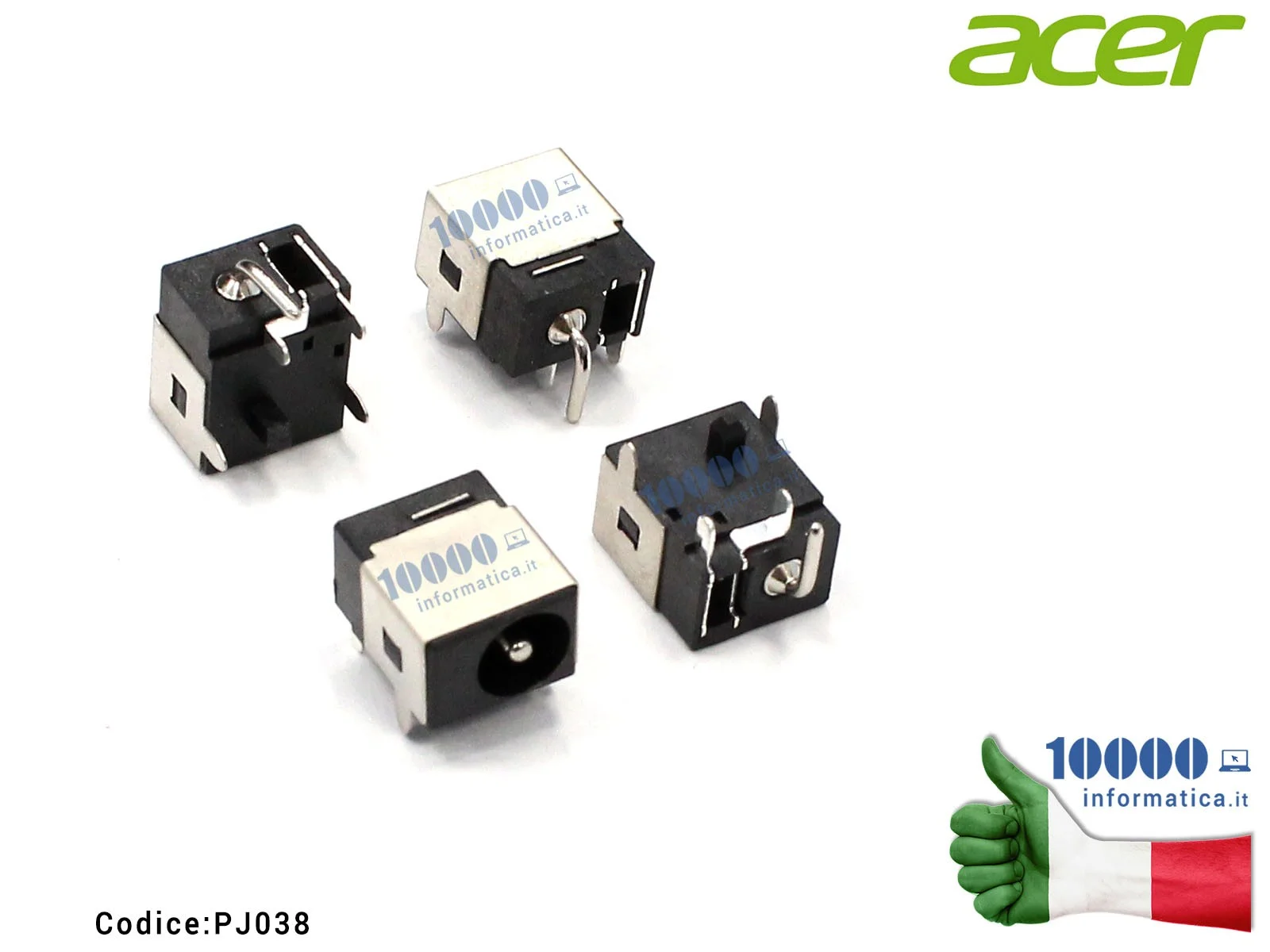 PJ038 Connettore di Alimentazione DC Power Jack PJ038 ACER Aspire 3050 3680 3690 4520 4720 5050 5100 5600 9500 Travelmate 248... PJ038 Connettore di Alimentazione DC Power Jack PJ038 ACER Aspire 3050 3680 3690 4520 4720 5050 5100 5600 9500 Travelmate 248...