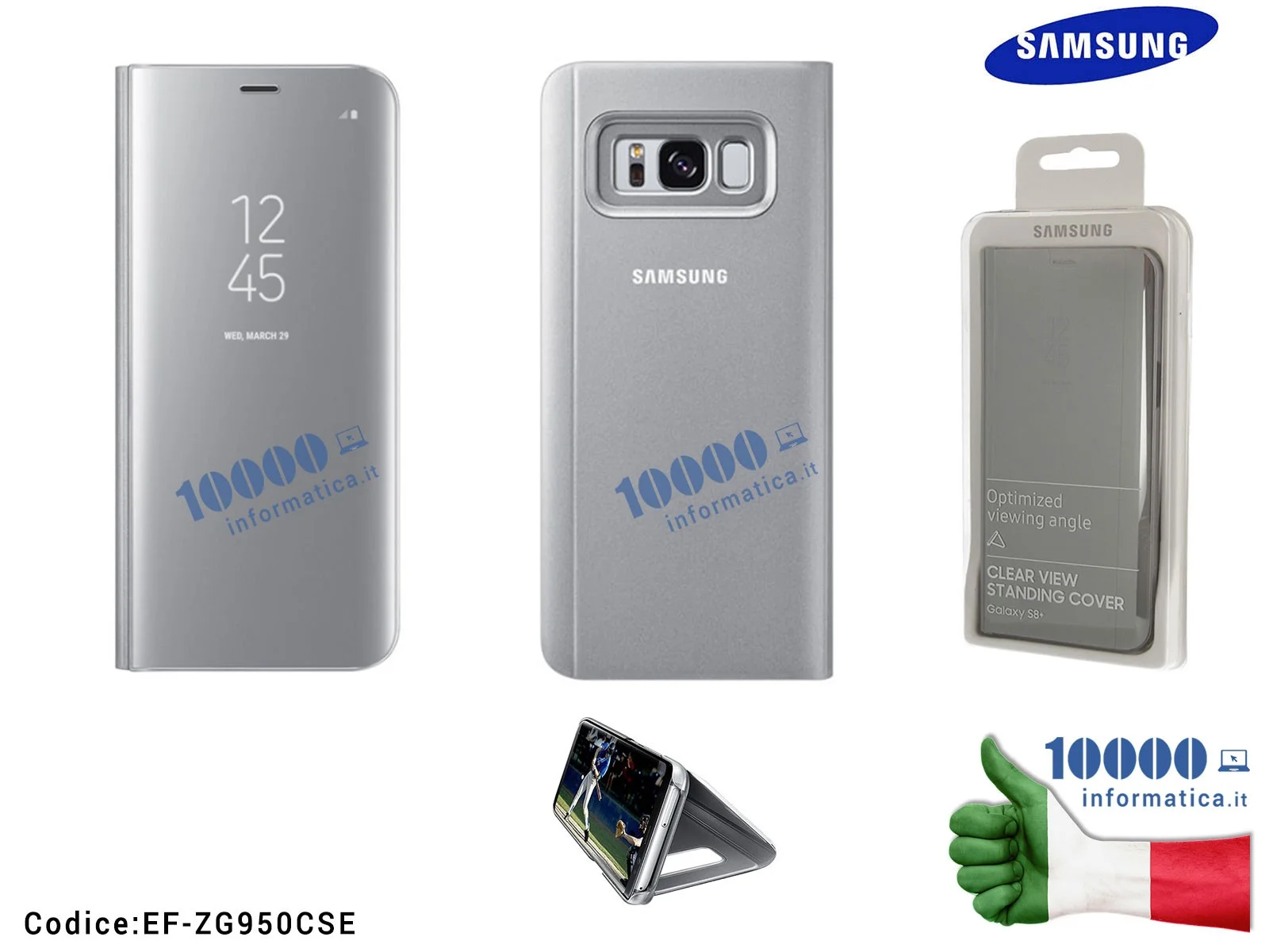 EF-ZG950CSE Cover Clear View SAMSUNG Galaxy SM-G950F Galaxy S8 [SILVER]