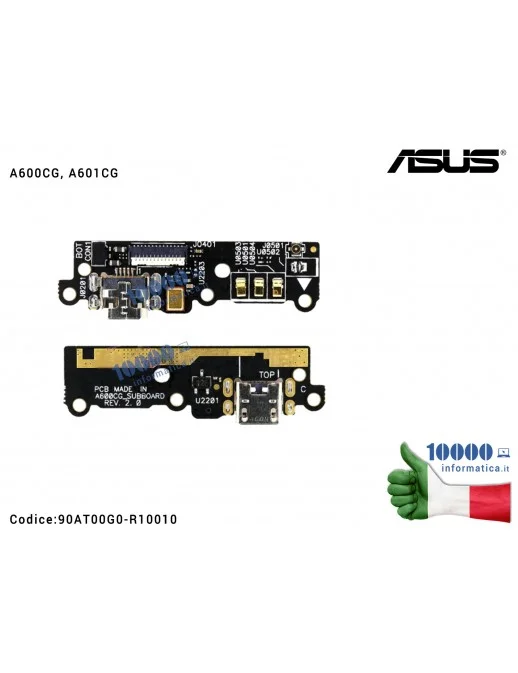 90AT00G0-R10010 Connettore USB DC Power Board ASUS ZenFone 6 A600CG (T00G) A601CG (Z002)