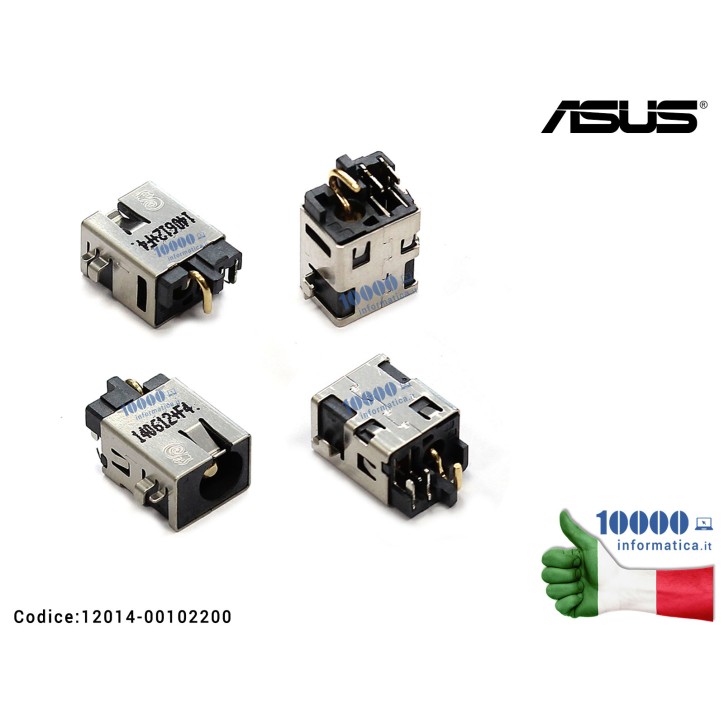 Connettore DC Power Jack PJ556 ASUS [2 PIN] F555L F502C F555LI K501U Q301 VivoBook S300CA S400CA S500CA X401A X502C S551 S551LN S551LB V551LA K551LB