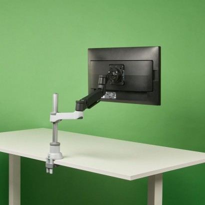 RGOVLCA4SI RGOVLCA4SI R-Go Tools R-Go Caparo 4 D2, Circular Single Monitor Arm, Desk Mount, Gas Spring, 3-9kg, Black-Silver, ...
