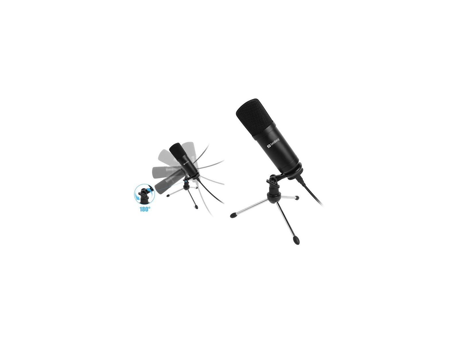 126-09 126-09 Sandberg Streamer USB Desk Microphone 126-09 126-09 Sandberg Streamer USB Desk Microphone