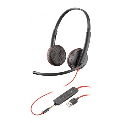 80S11A6 80S11A6 HP Blackwire 3225 Stereo USB-A Headset 209747-101, 209747-201, 209747-22