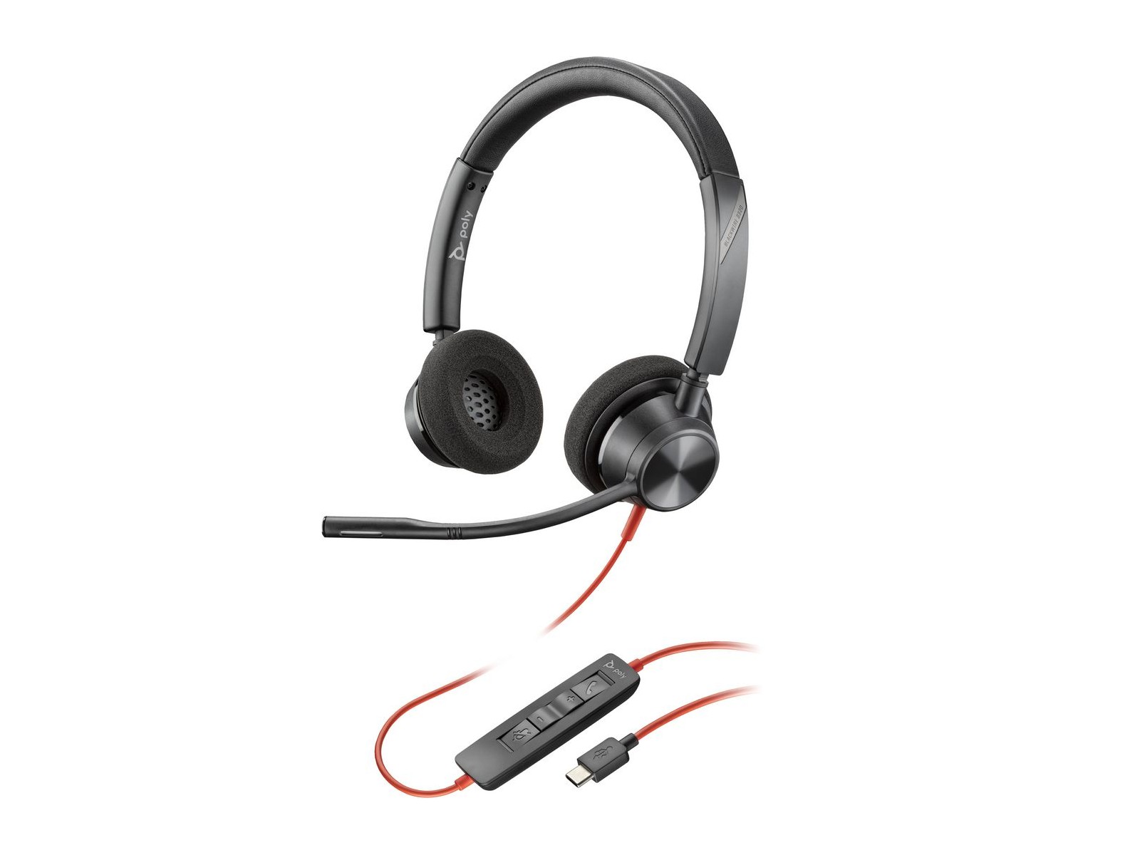 8X219AA 8X219AA HP Blackwire 3320 Stereo USB-C Headset +USB-C/A Adapter 213935-101, 213935-01