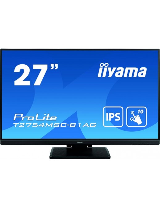 T2754MSC-B1AG iiyama 27", 1920 x 1080, 16:9, IPS LED, 4ms, HDMI, VGA, USB, HDCP, RMS 2x 2W, AC 100-240V, 612x418.5x121 mm