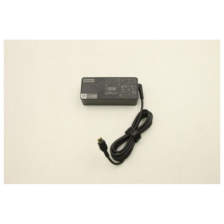 5A10W86302 Lenovo 65W power adapter with adjustable output voltages of 20V, 15V, 9V, and 5V, suitable for Lenovo devices. FRU5H4