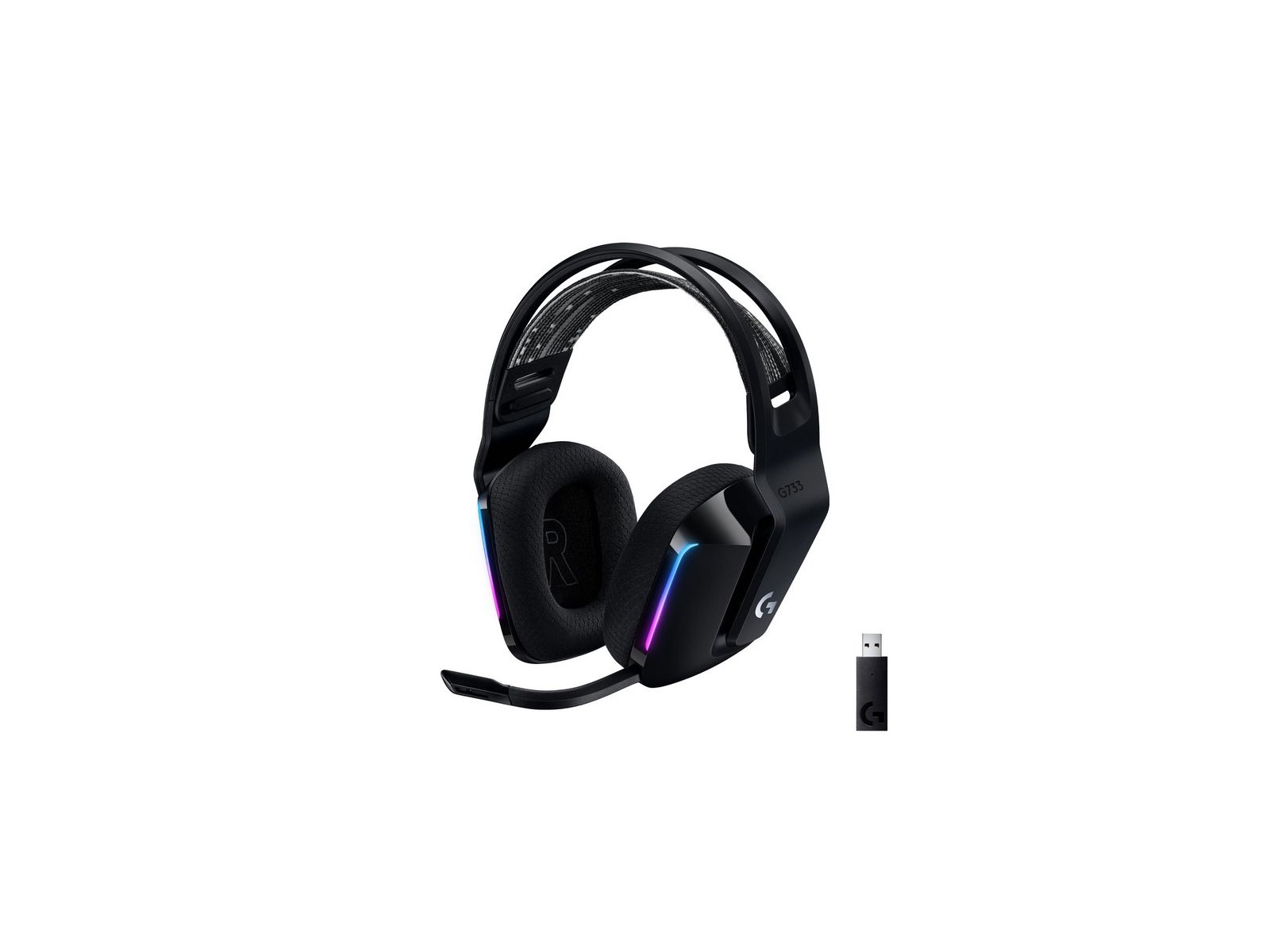 981-000864 981-000864 Logitech G733 LightSpeed Wireless RGB Gaming Headset - BLACK - EMEA 981-000864 981-000864 Logitech G733 LightSpeed Wireless RGB Gaming Headset - BLACK - EMEA
