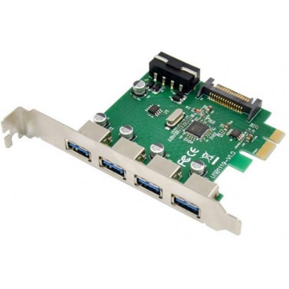 MC-USB3.0-F3B1 MicroConnect PCIe USB3.0 3+1 Ports Expansion Card VL805