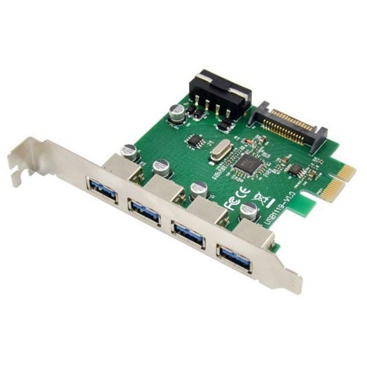 MC-USB3.0-F3B1 MicroConnect PCIe USB3.0 3+1 Ports Expansion Card VL805 MC-USB3.0-F3B1 MicroConnect PCIe USB3.0 3+1 Ports Expansion Card VL805