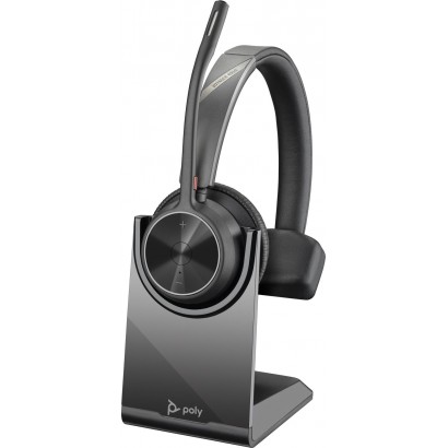 77Y92AA HP Voyager 4310 UC Monaural Headset +BT700 USB-A Adapter +Charging Stand 218471-01
