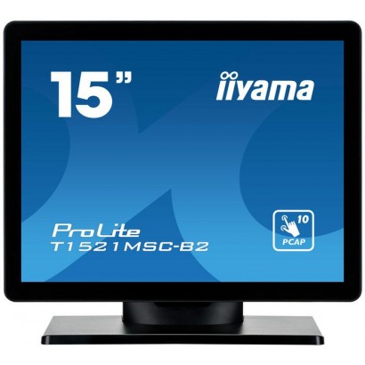 T1521MSC-B2 iiyama 15" PCAP Bezel Free Front, 10P Touch,1024x768,Speakers,VGA,HDMI,325cd/m²,USB,...