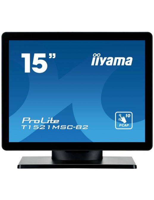 T1521MSC-B2 iiyama 15" PCAP Bezel Free Front, 10P Touch,1024x768,Speakers,VGA,HDMI,325cd/m²,USB, External PSU, Multitouch(OS)