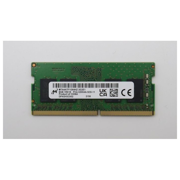 5M30V06805 Lenovo SODIMM memory module, 8GB capacity, DDR4 standard, 3200MHz speed, designed for laptops, 260-pin configuration.