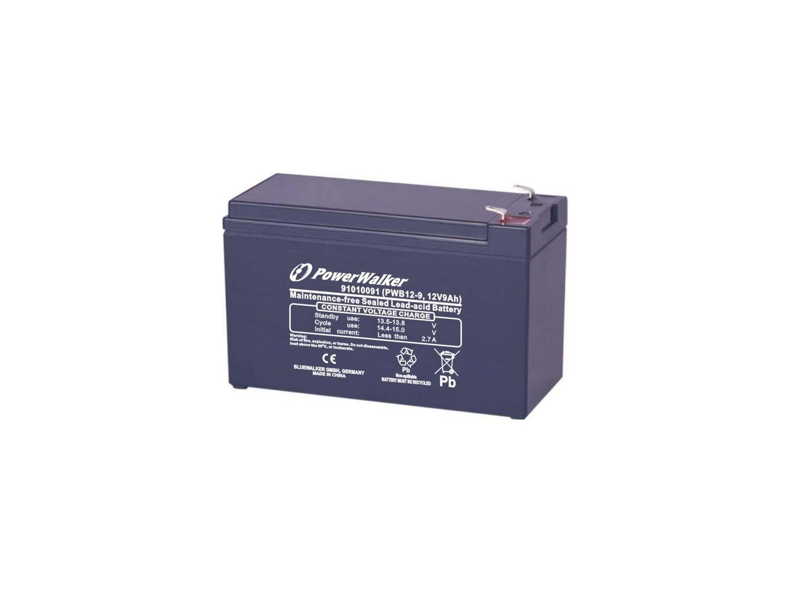 91010091 91010091 PowerWalker 9Ah, Lead Acid, 12V 91010091 91010091 PowerWalker 9Ah, Lead Acid, 12V