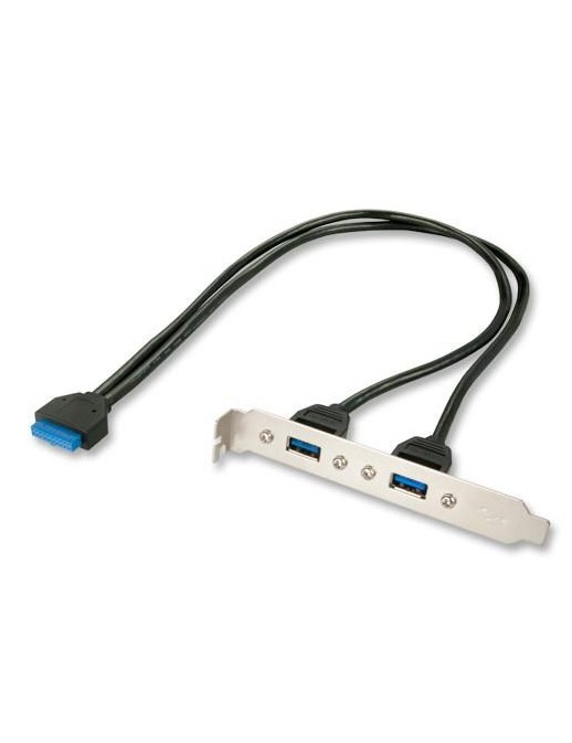 33096 Lindy PC Back Plate, USB 3.0, 2 Port