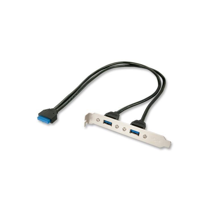 33096 Lindy PC Back Plate, USB 3.0, 2 Port