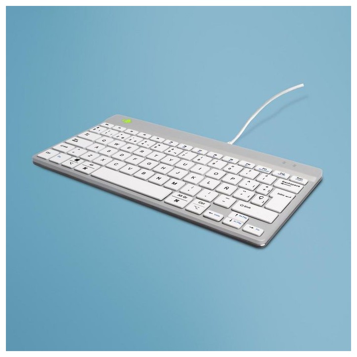 RGOCOESWDWH R-Go Compact Break keyboard QWERTY (ES), wired, white RGOCOESWDWH R-Go Compact Break keyboard QWERTY (ES), wired, white
