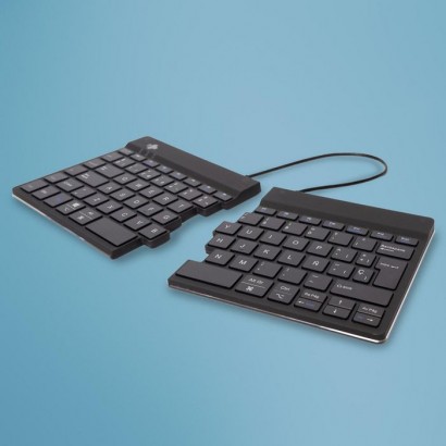 RGOSBESWLBL R-Go Tools R-Go Split Break keyboard, QWERTY (ES), bluetooth, black