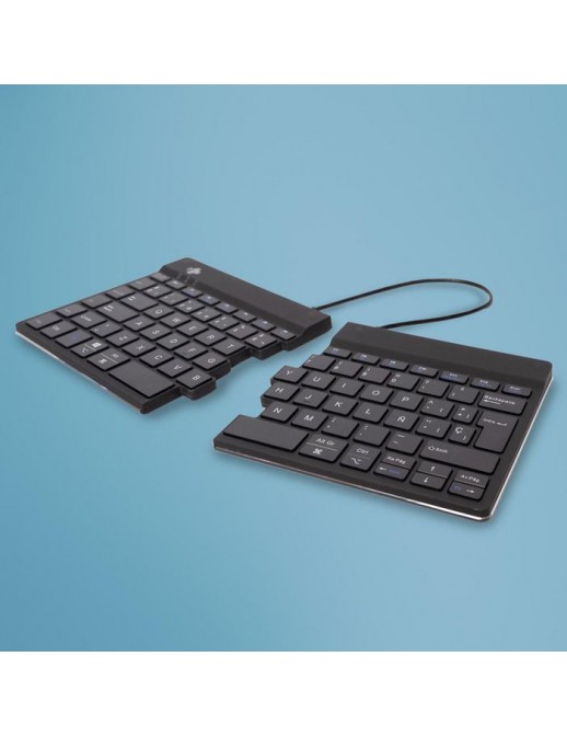 RGOSBESWLBL R-Go Tools R-Go Split Break keyboard, QWERTY (ES), bluetooth, black