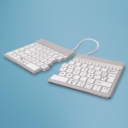 RGOSBESWLWH R-Go Tools R-Go Split Break keyboard, QWERTY (ES), bluetooth, white