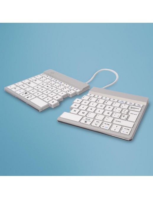 RGOSBESWLWH RGOSBESWLWH R-Go Tools R-Go Split Break keyboard, QWERTY (ES), bluetooth, white